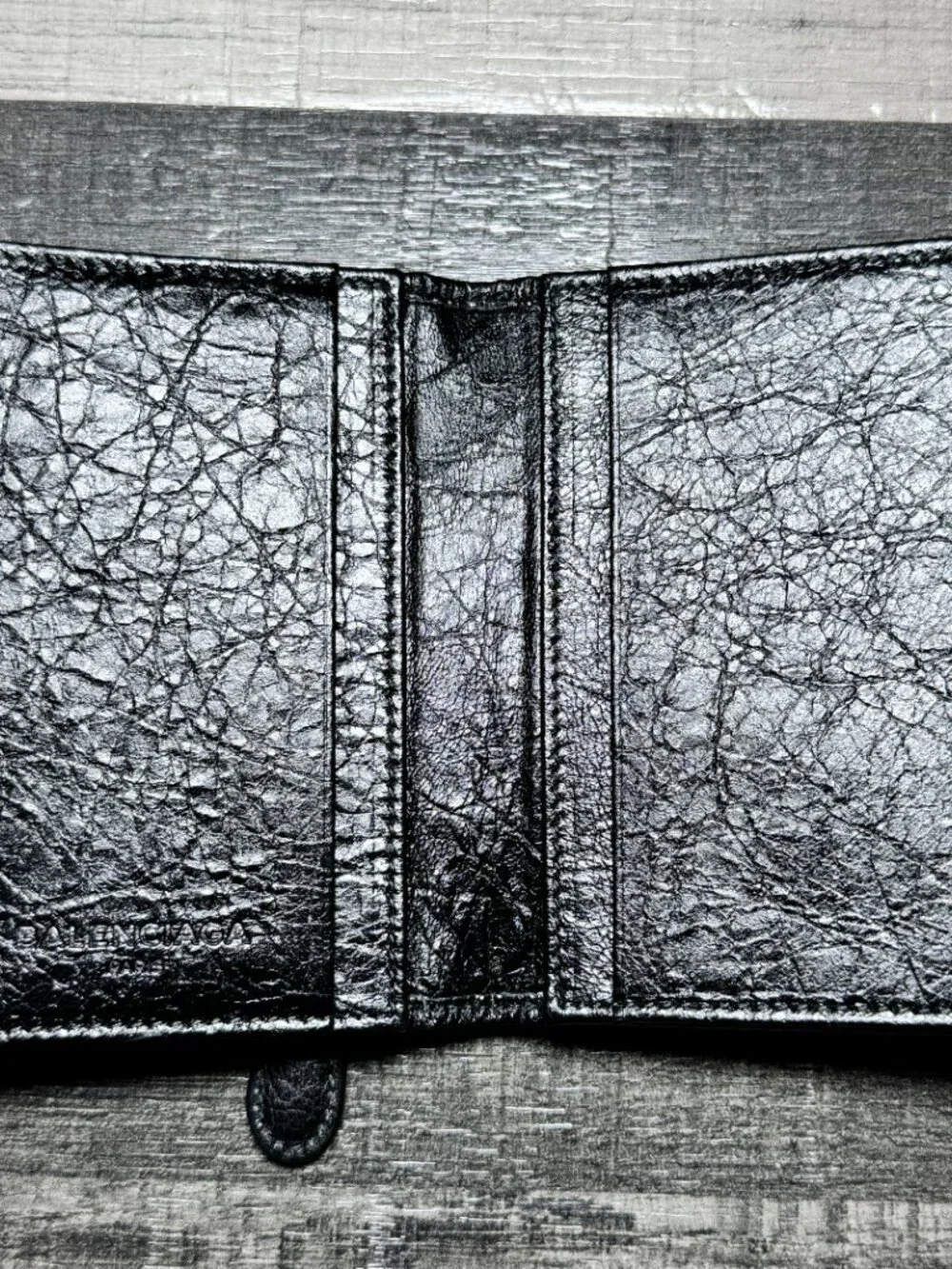 Balenciaga Le City Leather Wallet Card Holder Black